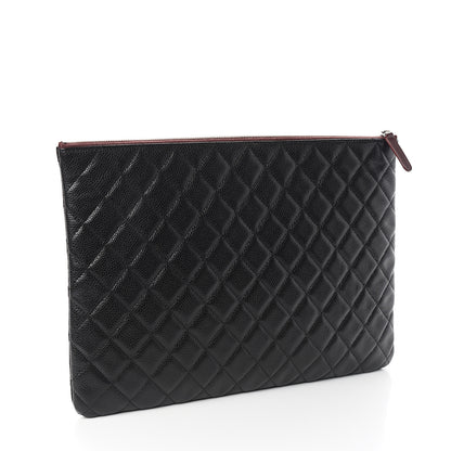 Chanel Caviar Quilted Large Cosmetic Case Black 2 of 6