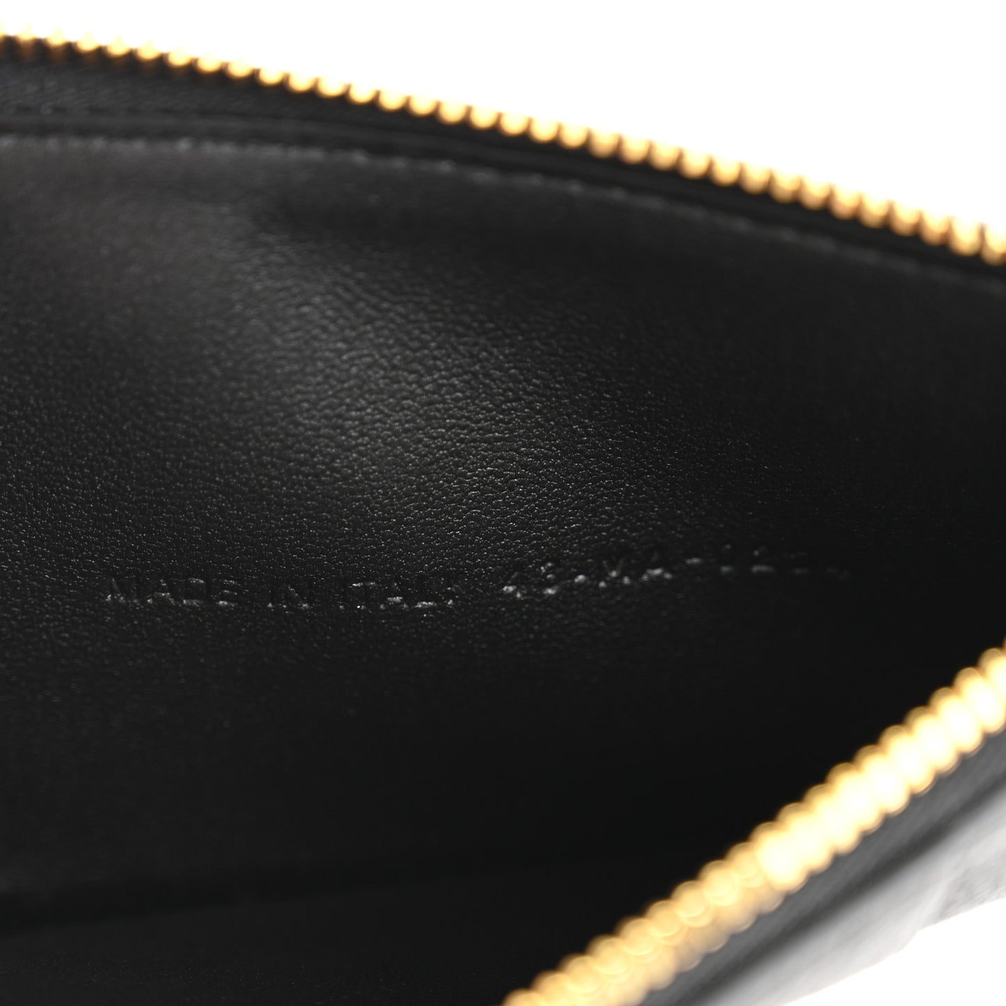 Supple Calfskin Cannage Caro Cosmos Zipped Card Holder Black
