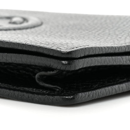 Gucci Pebbled Calfskin Soho Wallet On Chain Black 8 of 10