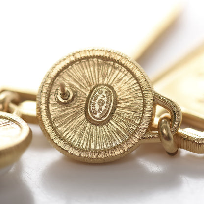 Chanel Pearl CC Tags Drop Earrings Gold 4 of 4