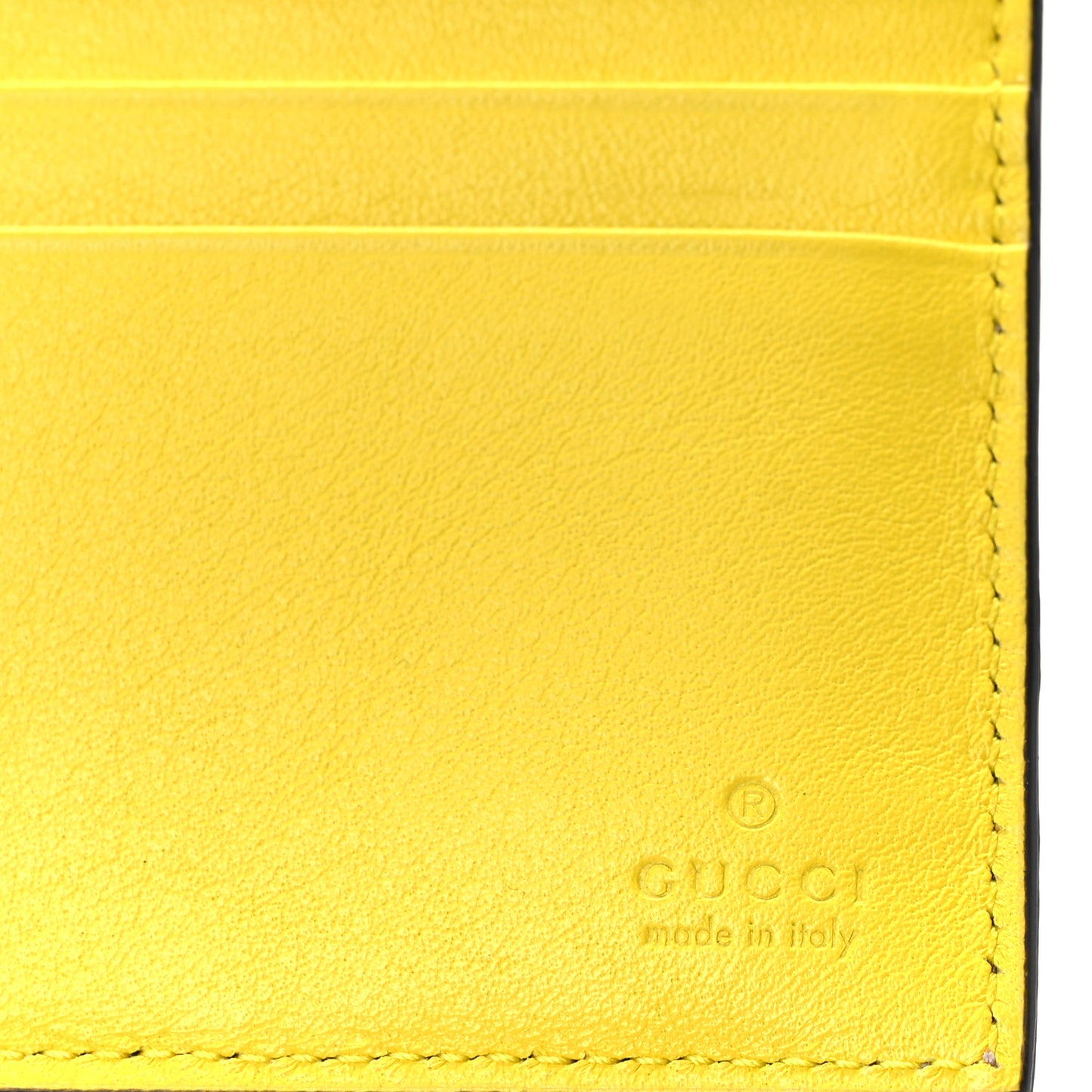 GG Plus Monogram Bi-Fold Wallet Yellow