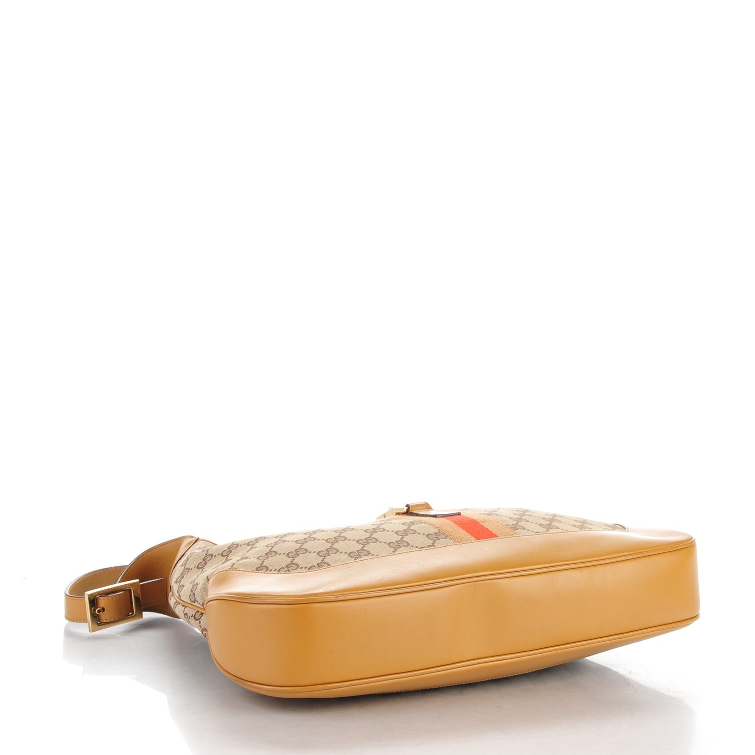 Gucci Monogram Web Medium Jackie O Hobo Tan 4 of 11