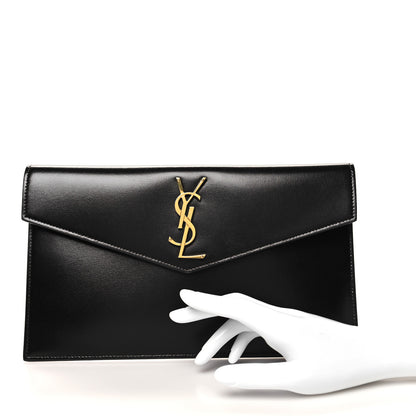 Saint Laurent Grain De Poudre Uptown Pouch Black 2 of 12