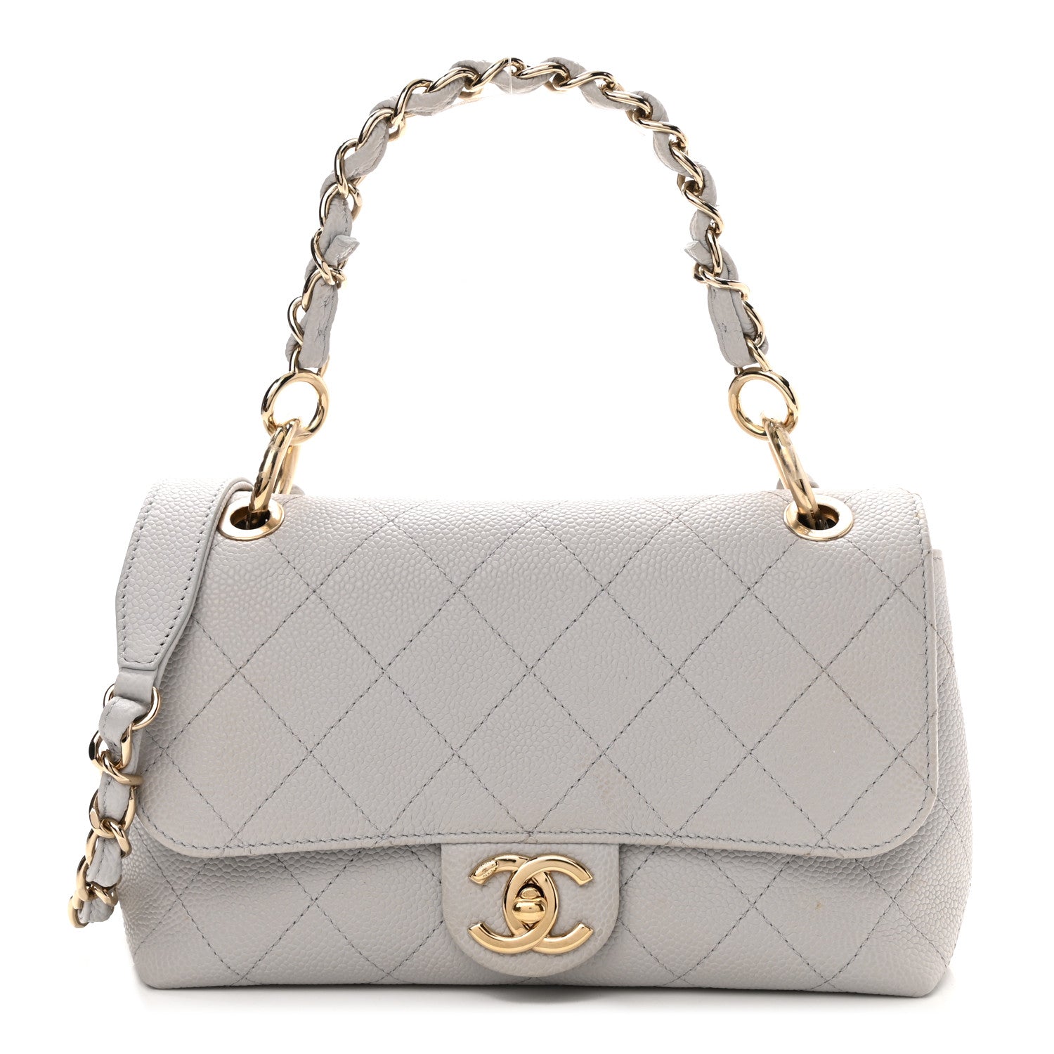 Chanel Caviar Quilted Small City Walk Flap Light Grey 1 of 11