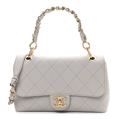 Chanel Caviar Quilted Small City Walk Flap Light Grey 1 of 11