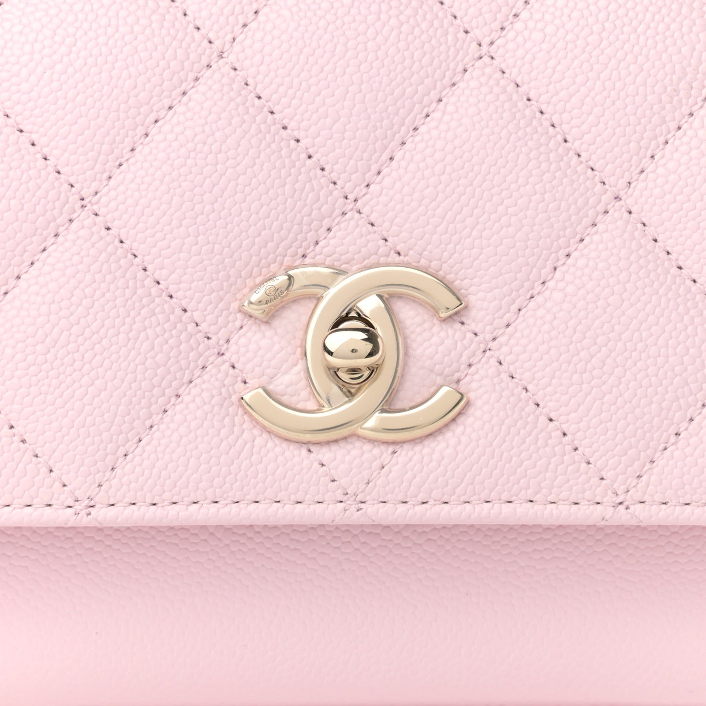 Caviar Quilted Small Business Affinity Flap Light Pink