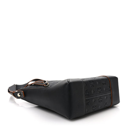 MCM Calfskin Ottomar Monogram Medium Klara Hobo Black 4 of 8