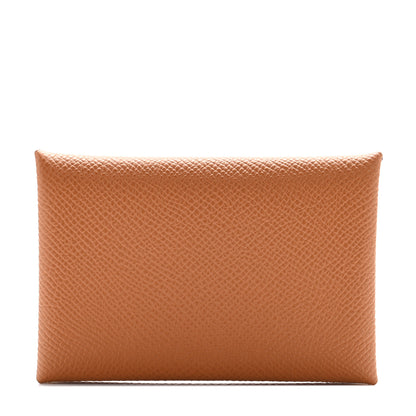 Hermes Epsom Calvi Card Case Gold 1 of 8