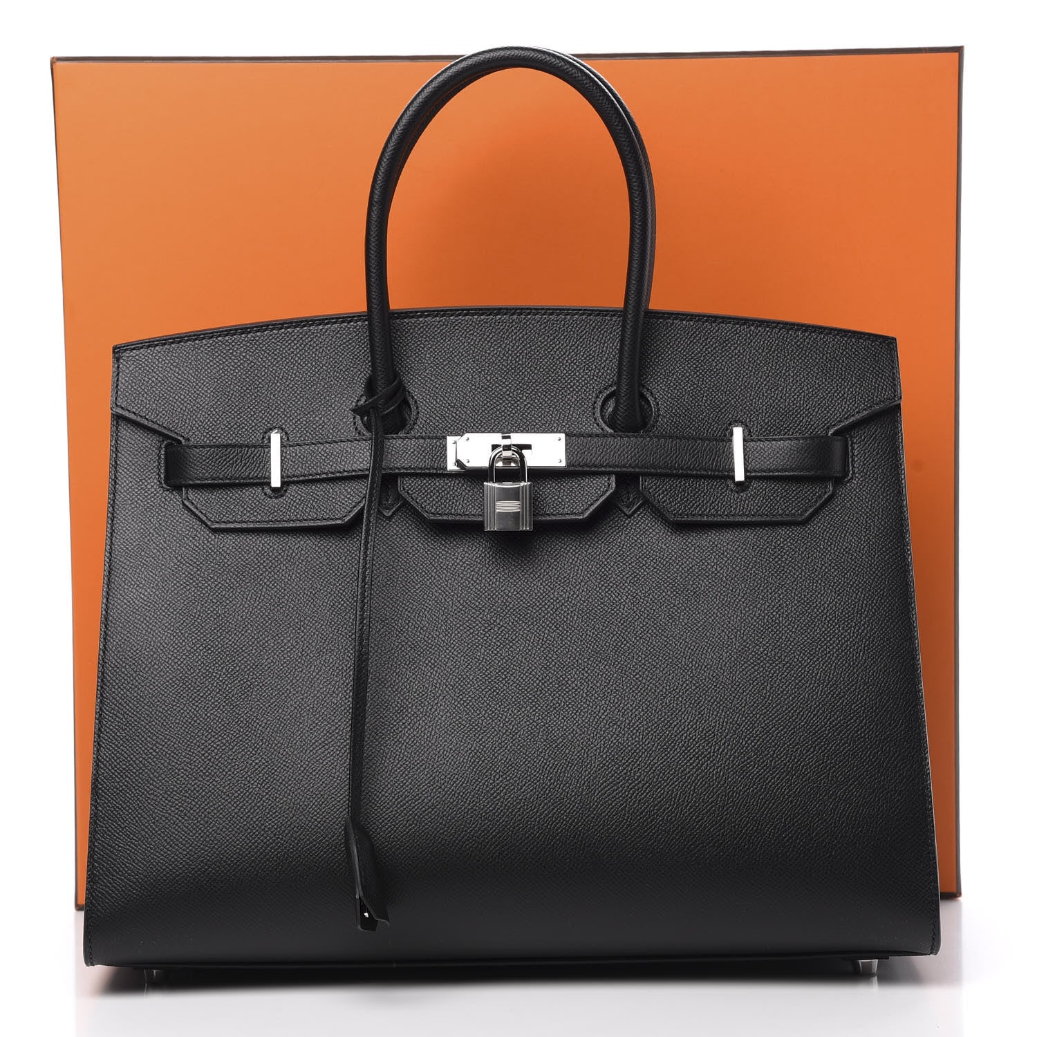 Hermes Madame Calfskin Birkin Sellier 35 Black 11 of 11
