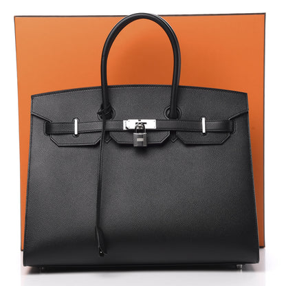 Hermes Madame Calfskin Birkin Sellier 35 Black 11 of 11