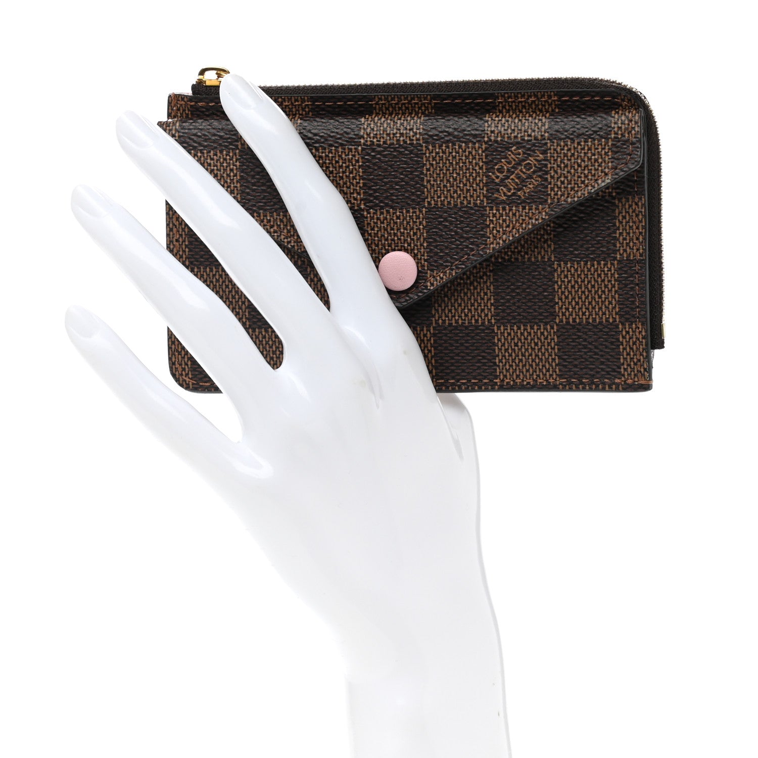 Louis Vuitton Damier Ebene Recto Verso Card Holder Rose Ballerine 2 of 10