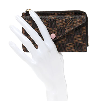 Louis Vuitton Damier Ebene Recto Verso Card Holder Rose Ballerine 2 of 10