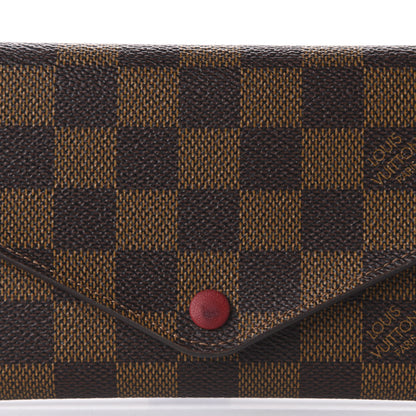 Louis Vuitton Damier Ebene Josephine Wallet Red 9 of 9