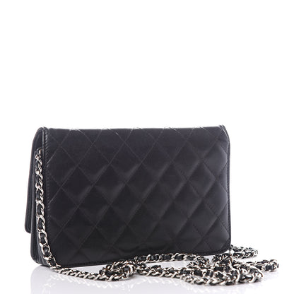 Chanel Calfskin Quilted Cambon Wallet On Chain WOC Black 2 of 14