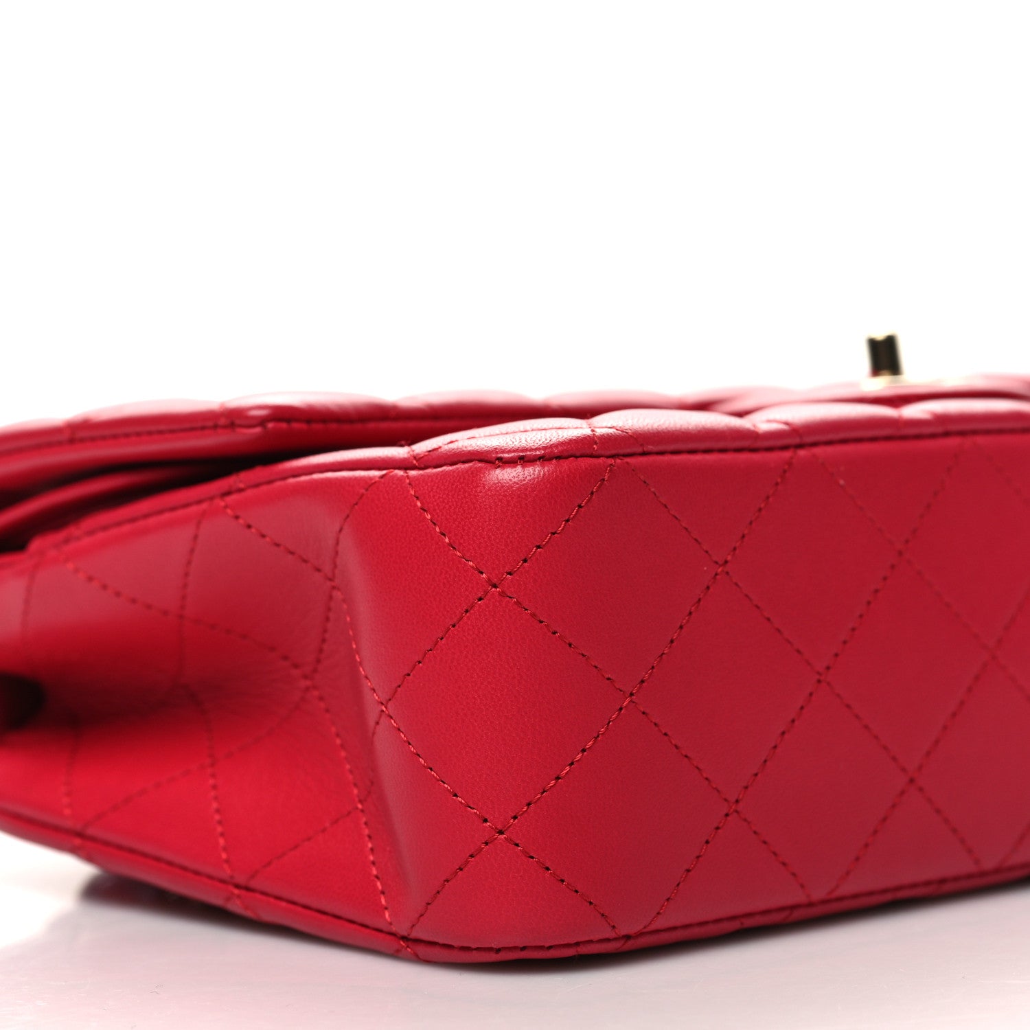 Chanel Lambskin Quilted Medium Double Flap Red 9 of 10