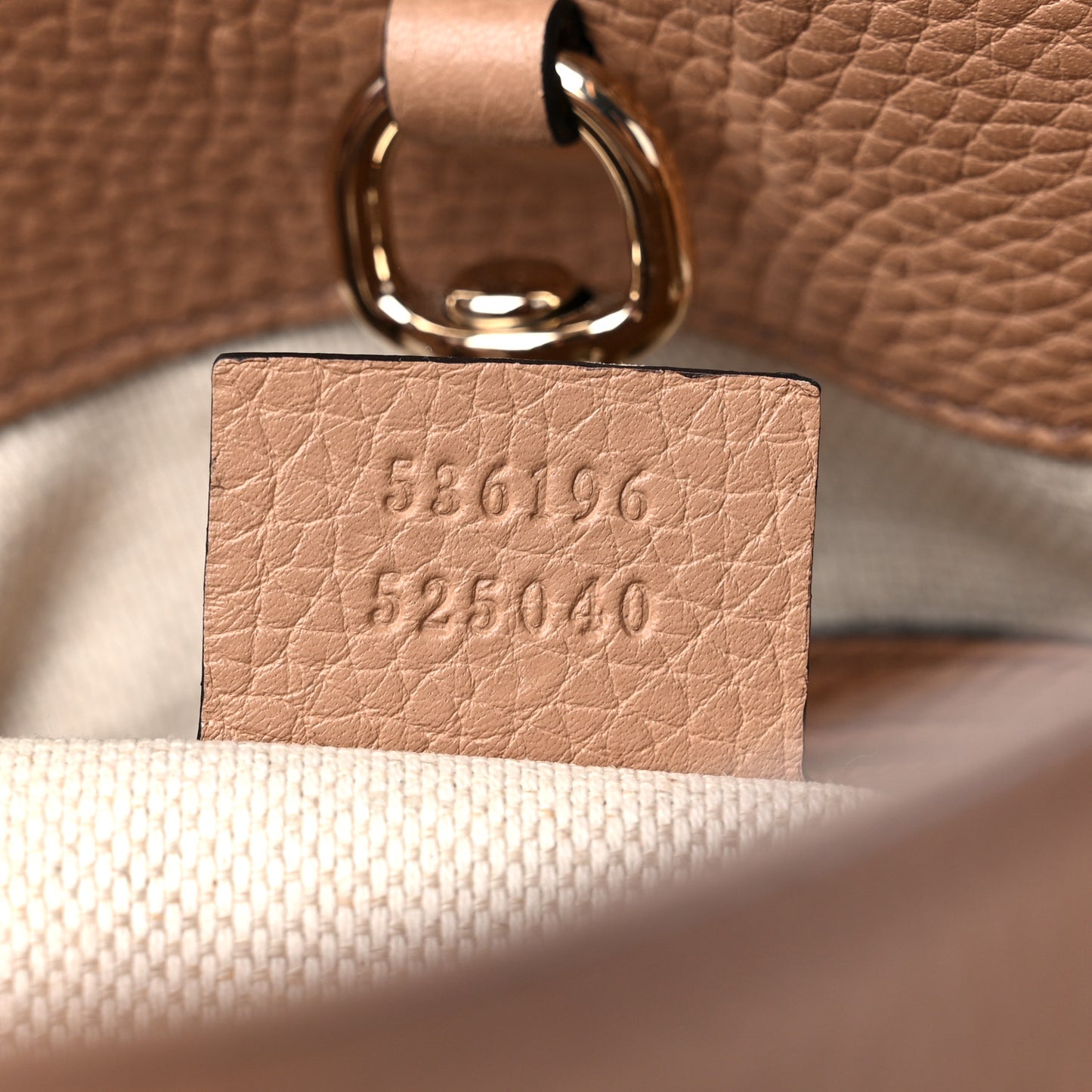 Pebbled Calfskin Medium Soho Chain Shoulder Bag Camelia