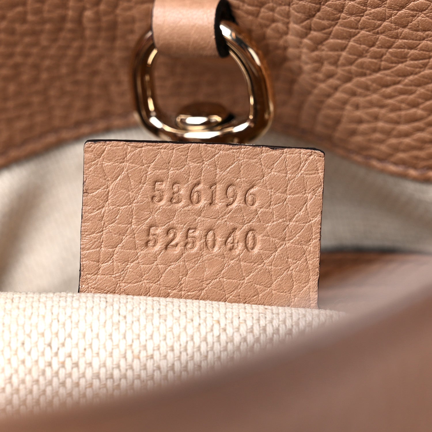 Gucci Pebbled Calfskin Medium Soho Chain Shoulder Bag Camelia 7 of 13