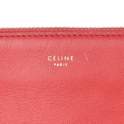 Celine Lambskin Small Trio Crossbody Bag Red 10 of 22