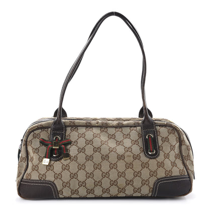 Gucci Monogram Small Princy Satchel Dark Brown 1 of 19