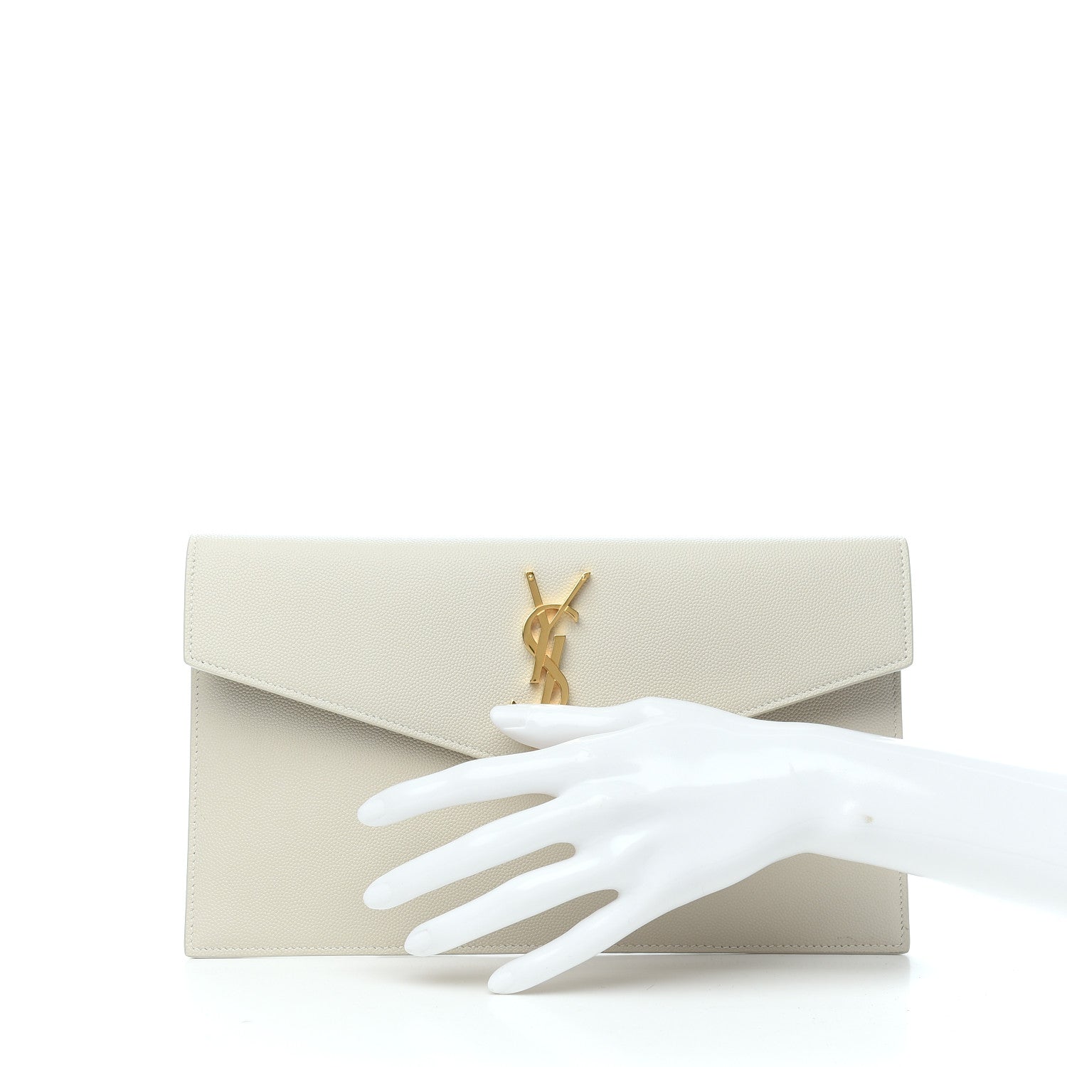 Saint Laurent Grain De Poudre Uptown Pouch Crema Soft 2 of 7