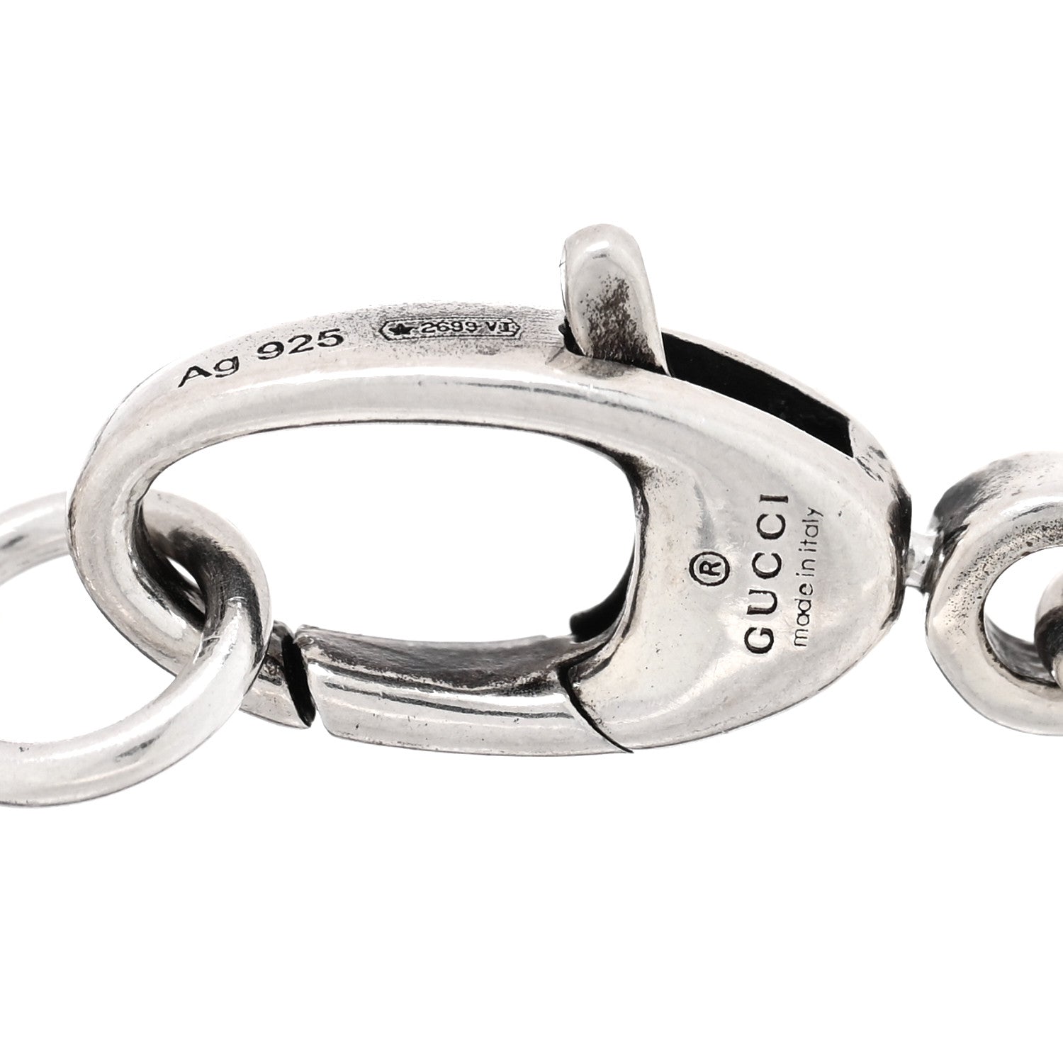 Gucci Sterling Silver Double G Key Bracelet 3 of 3