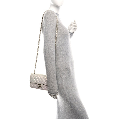 Chanel Iridescent Lambskin Quilted Mini Rectangular Flap Ivory 2 of 11
