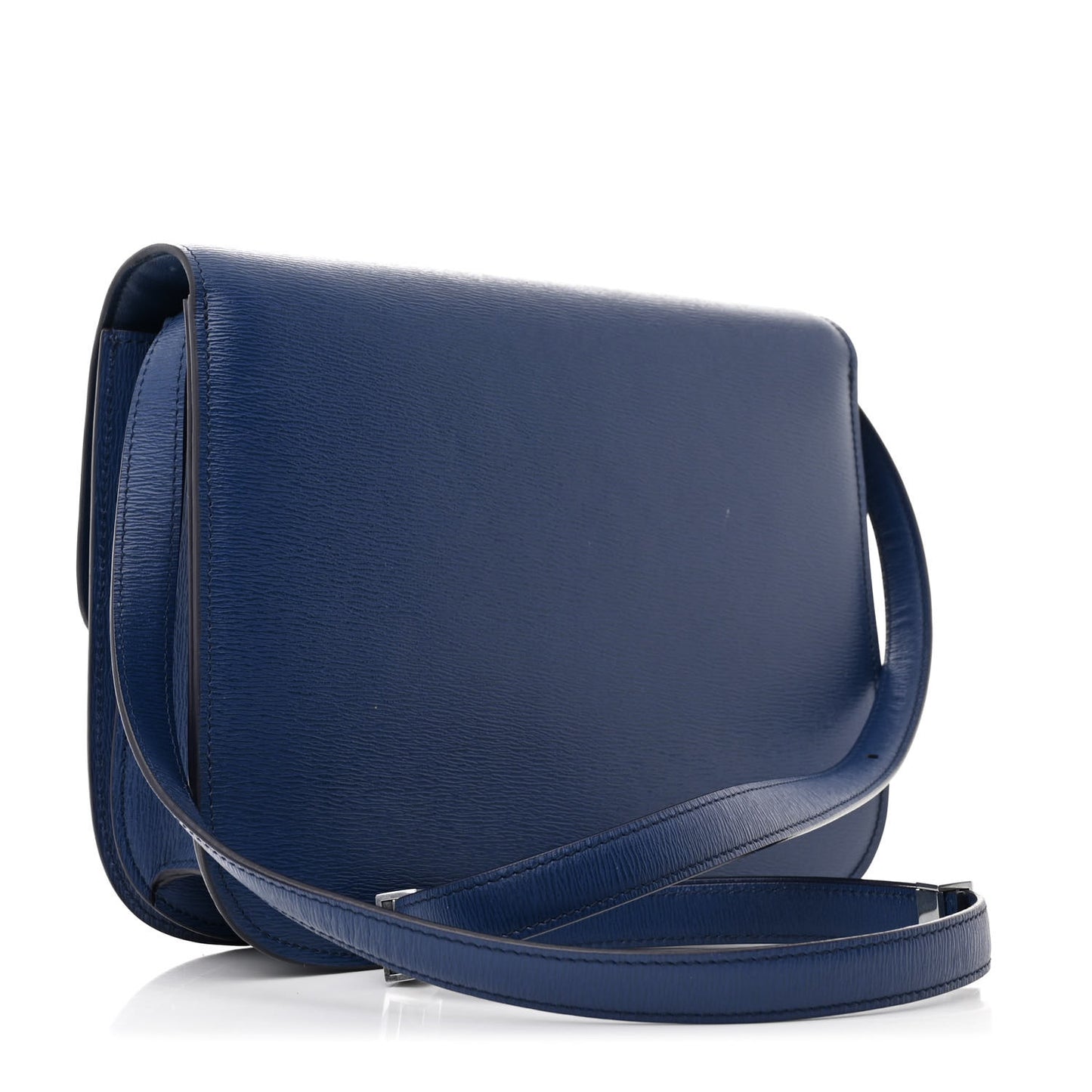 Liege Calfskin Medium Classic Box Flap Bag Blue