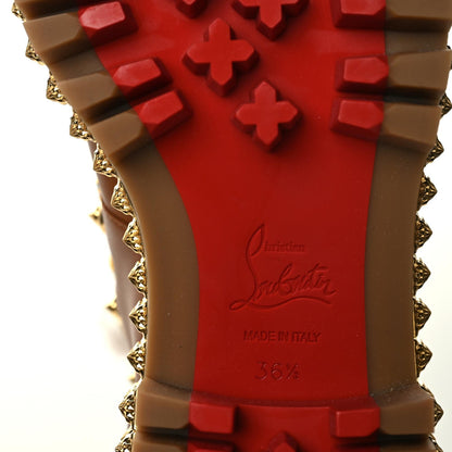 Christian Louboutin Calfskin Studded Shearling Yeti Donna Boots 36.5 Natural 6 of 6