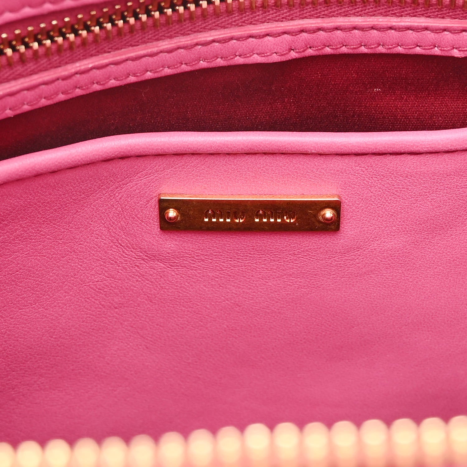 Miu Miu Nappa Matelasse Lux Mini Crossbody Tote Peonia 6 of 15