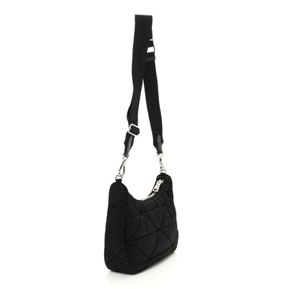Prada Re-Nylon Triangle Padded Patchwork Shoulder Bag Black 3 of 10