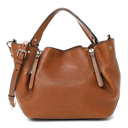 Burberry Brit Calfskin House Check Medium Maidstone Saddle Brown 1 of 11