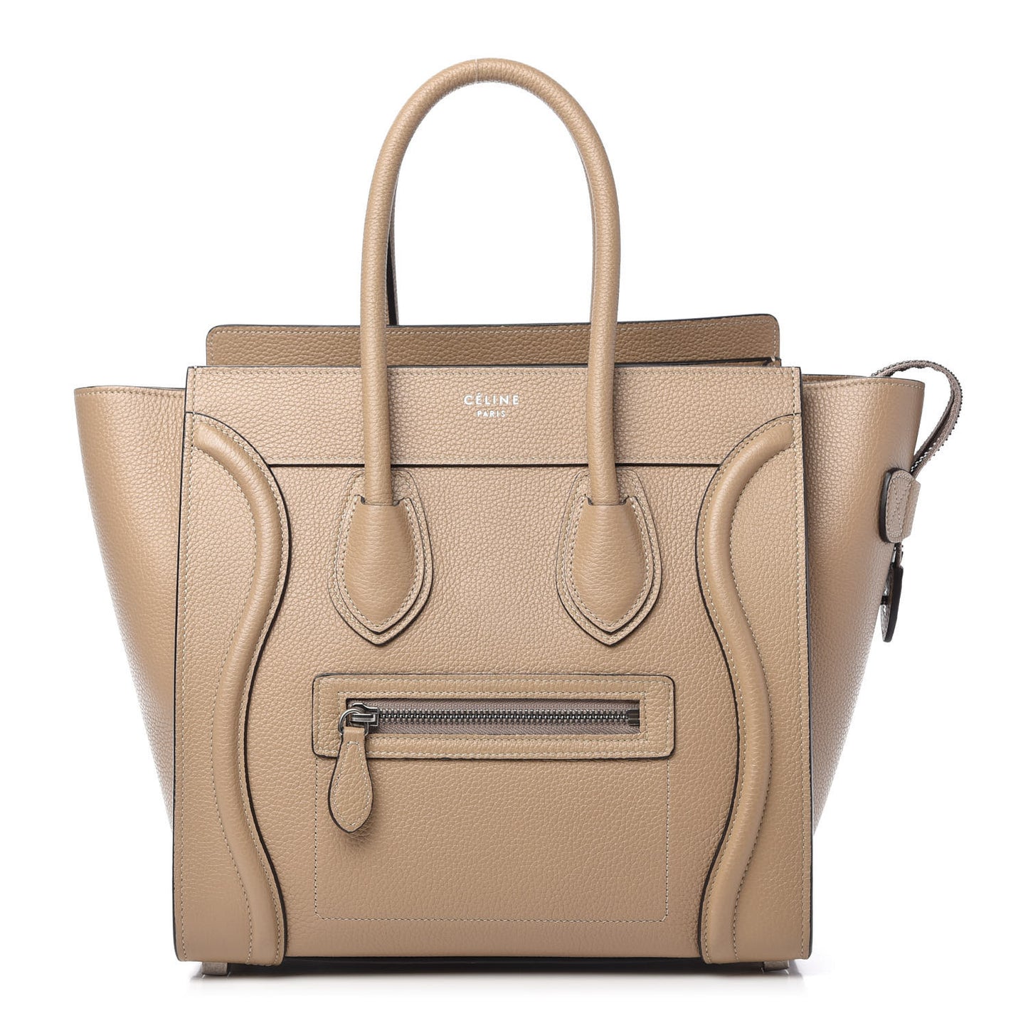 Drummed Calfskin Micro Luggage Dune