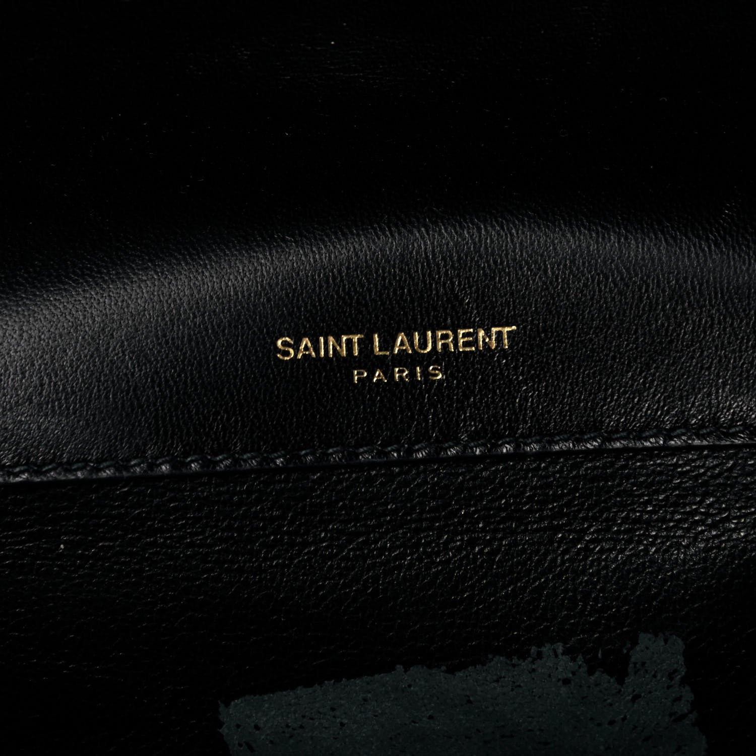 Saint Laurent Patent Matelasse Monogram Large Vicky Chain Bag Black 6 of 8