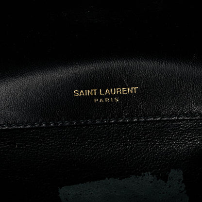 Saint Laurent Patent Matelasse Monogram Large Vicky Chain Bag Black 6 of 8