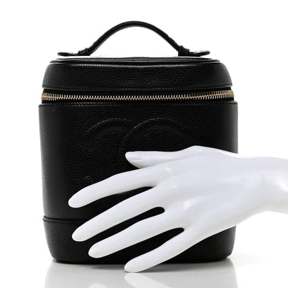 Chanel Caviar Cosmetic Vanity Bag Black 2 of 9