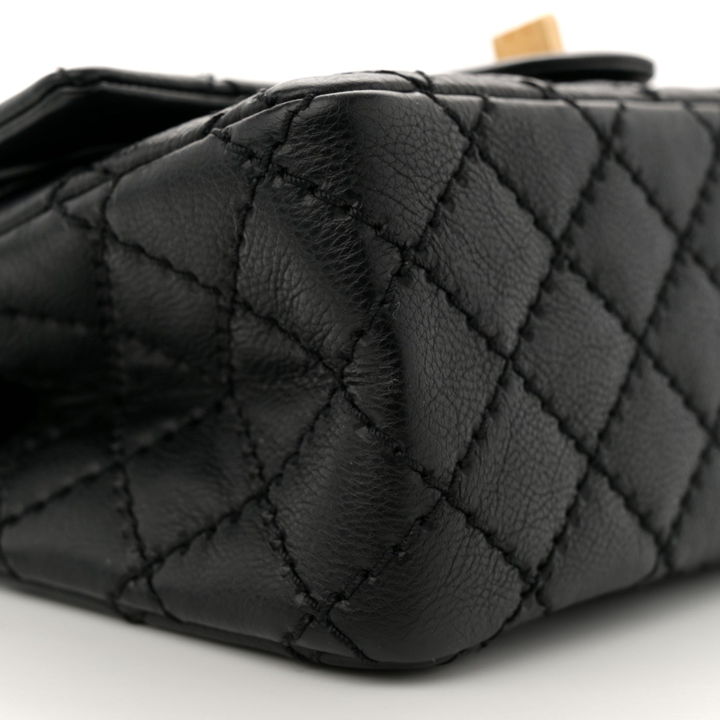 Calfskin Double Stitch 2.55 Reissue 224 Flap Black