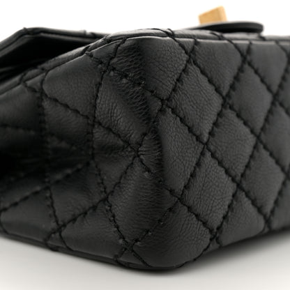 Chanel Calfskin Double Stitch 2.55 Reissue 224 Flap Black 9 of 10