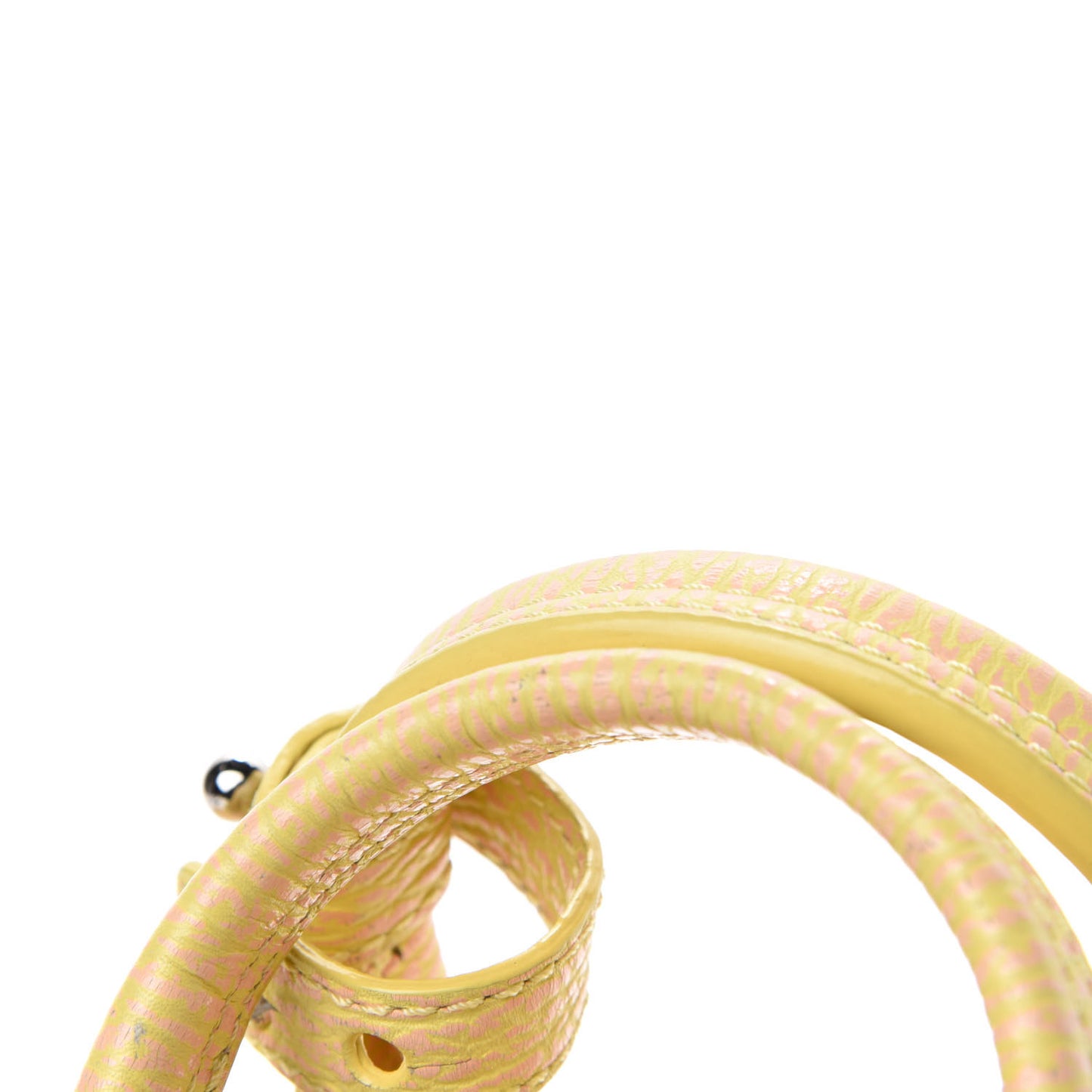 Shark Embossed Textured Calfskin Mini Pashli Satchel Mimosa Petal