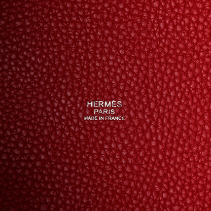 Hermes Taurillon Clemence Picotin Lock 22 MM Rouge Casaque 6 of 10