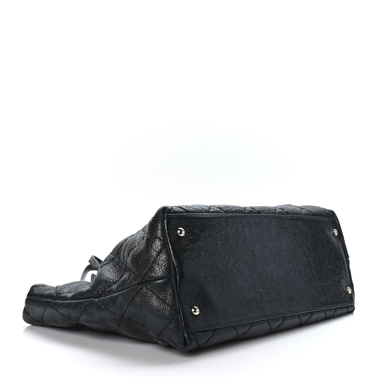 Chanel Glazed Calfskin Large On The Road Tote Black 4 of 10