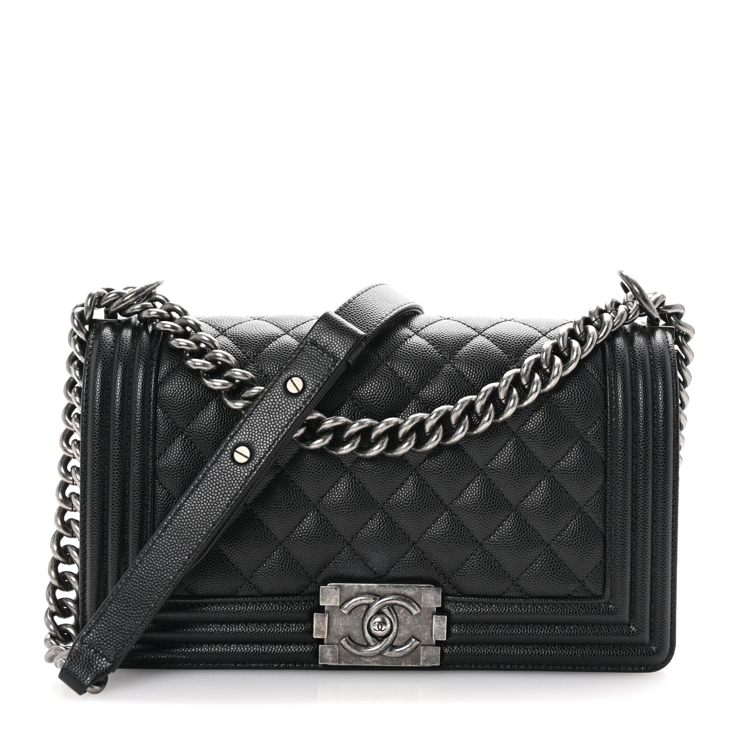 Chanel Caviar Quilted Medium Boy Flap Black 1 of 10
