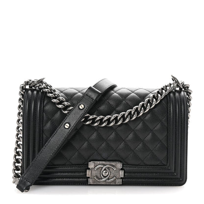 Chanel Caviar Quilted Medium Boy Flap Black 1 of 10