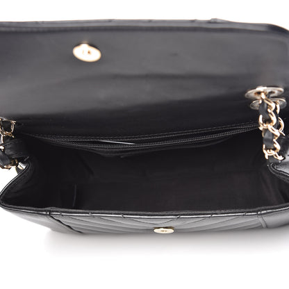 Chanel Calfskin Quilted Small Daily Chevron Flap Black 7 of 13