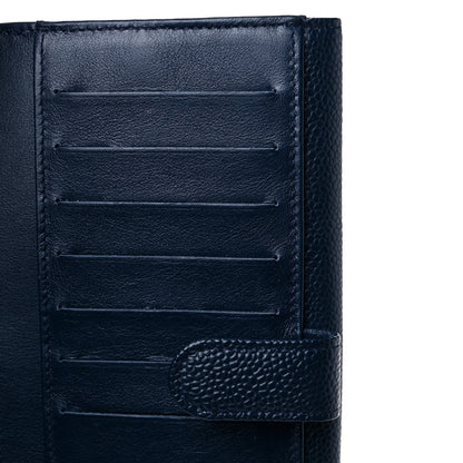 Chanel Caviar Timeless CC French Long Wallet Navy Blue 8 of 10