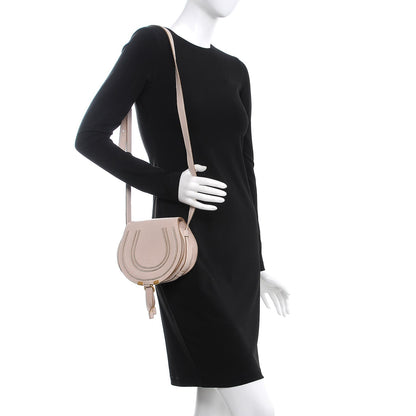 Chloe Calfskin Mini Marcie Round Crossbody Bag Abstract White 2 of 9
