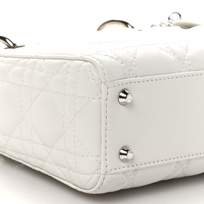 Christian Dior Lambskin Cannage Mini Lady Dior White 9 of 10