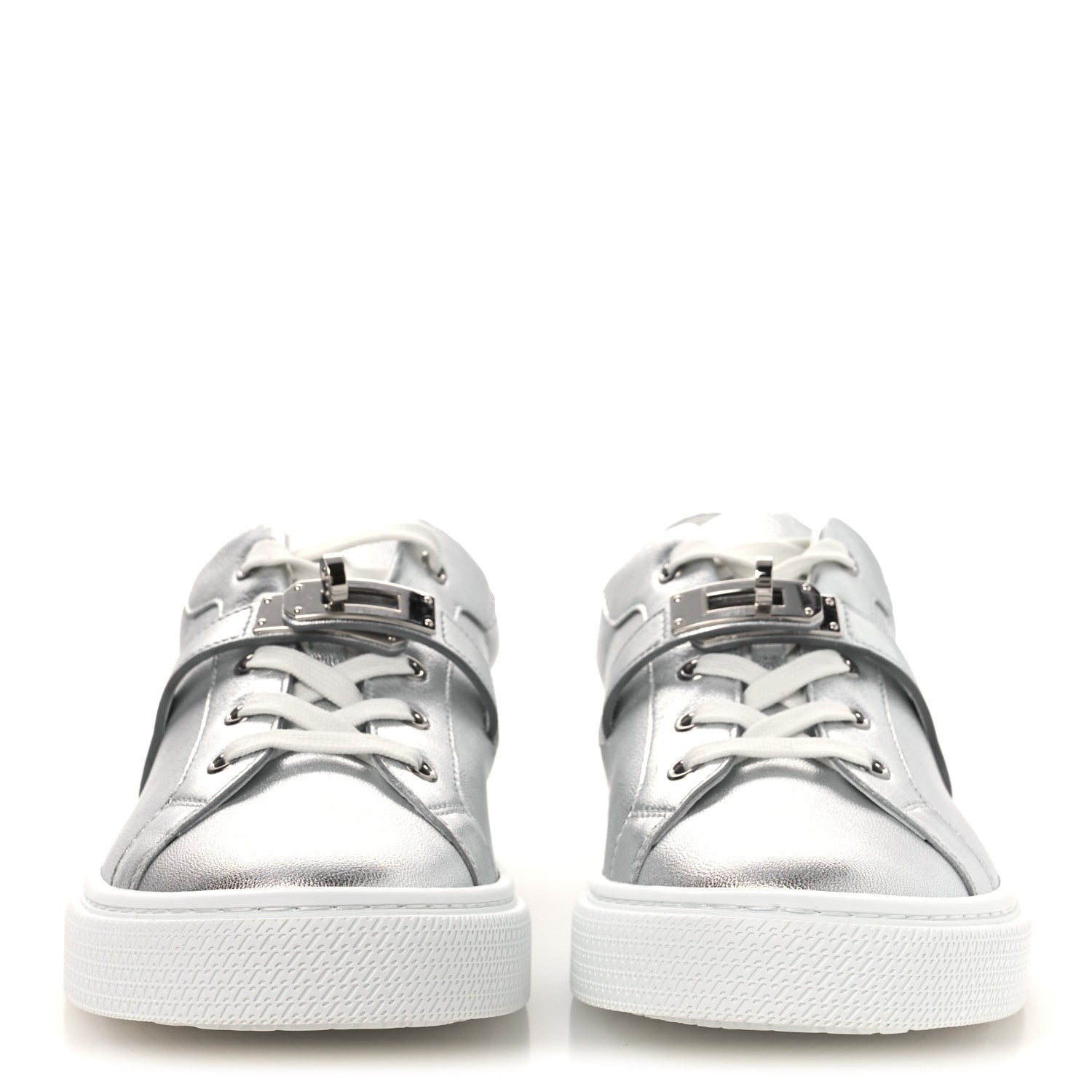 Hermes Calfskin Day Sneakers 39.5 Gris Argente 3 of 13