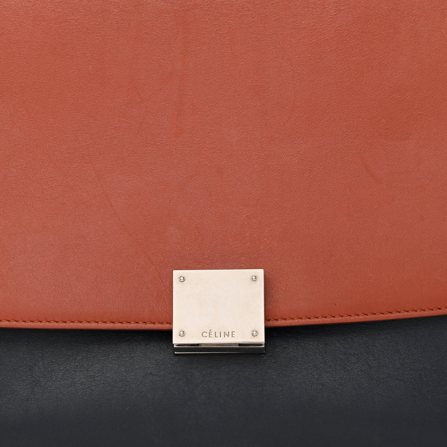 Smooth Calfskin Small Tri-Color Trapeze Pale Blue