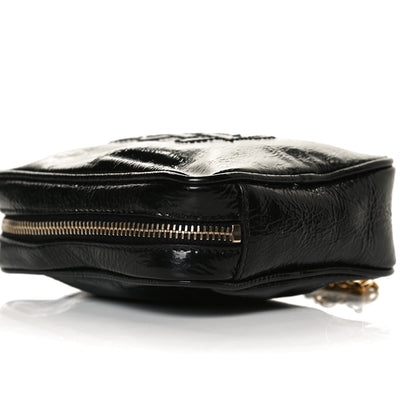 Saint Laurent Textured Patent Monogram Mini Wristlet Black 8 of 12