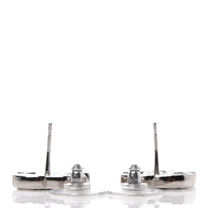 Chanel Crystal Mini Timeless CC Earrings Silver 3 of 4